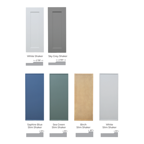 18” High Wall Cabinets Double Door